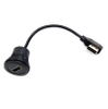 Panel mount waterproof USB 2.0 A female AF to right angle USB A male AM cable