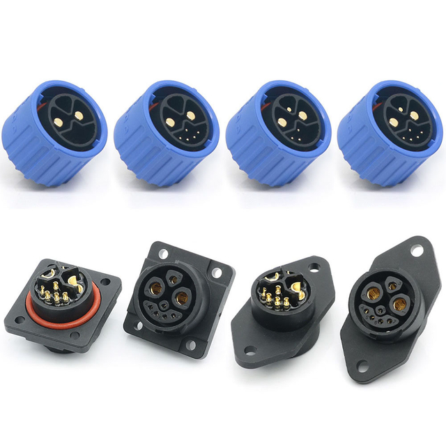 M23 male straight molded cable assembly for chargingdischarging battery