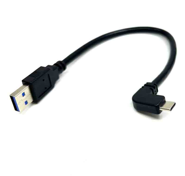 5Gbps 640MB/s USB 3.0 A male to right angled TYPE C cable