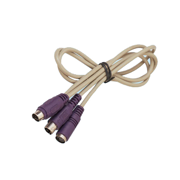 Mini DIN female, straight molded